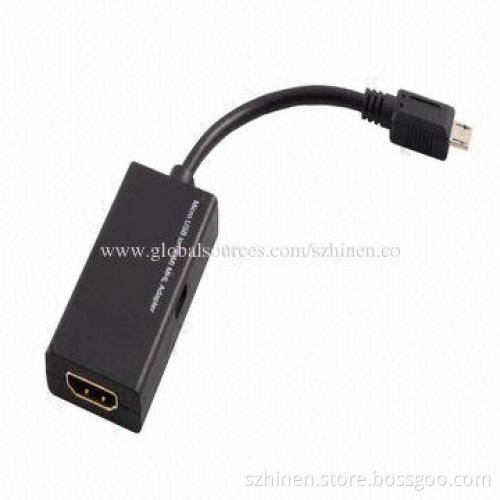 Micro USB to HDMI MHL Adapter, 1,280 x 720P Supports Maximum Resolution